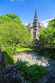 Edinburgh Prints: Parish Church of St. Cuthbert in spring. Edinburgh, Scotland, United Kingdom
