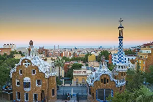 Grand View Prints: Park Guell, Barcelona, Spain