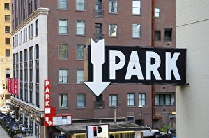 Loop Prints: Park Sign, The Loop, Chicago, Illinois, USA