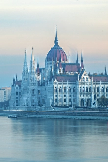 Hungarian Prints: The Parliament Building and the Danube River, Budapest, Hungary
