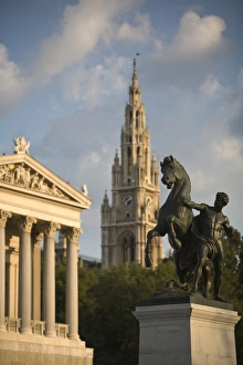 Images Dated 27th August 2007: Parliament Buildings & Town Hall, Vienna, Austria