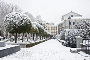 Royal Palace Prints: Parque del Oeste, in front of Royal Palace, Palacio Real, Madrid, Spain
