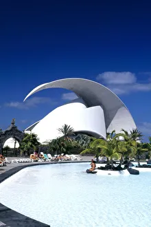 Concert Hall Prints: Parque Maritimo in Santa Cruz, Tenerife, Canary Islands, Spain
