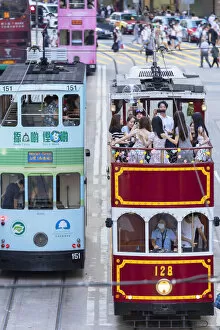 Transportation Collection: Party tram, Causeway Bay, Hong Kong Island, Hong Kong