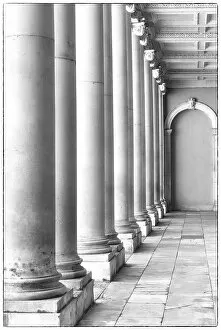 Royal Palace Collection: A passage in Hampton Court Palace, London, England