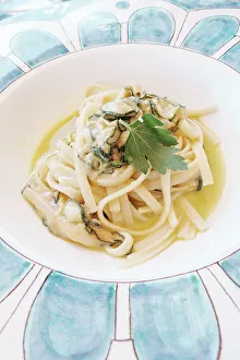 Ravello Prints: Pasta with Zucchini, Villa Cimbrone Ravello, Amalfi Coast, Campania, Italy