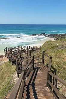 Side View Prints: Path leading to the sea, Fraser Island, Queensland, Australia