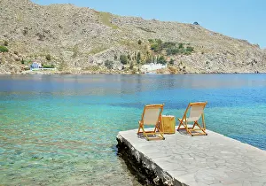 Table Prints: Path leading to the turquoise waters of Nimborio Beach