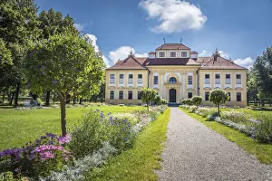 Munchen Prints: Path to Lustheim Castle in the park of Oberschleissheim near Munich