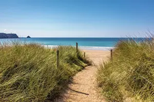 Paths Prints: Path to Plage de Pen Hat beach, Camaret-sur-Mer, Finistere, Brittany, France