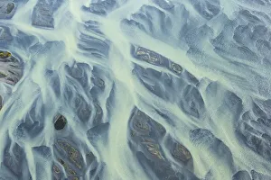 Patterns in Holsa River, near Hella, Iceland