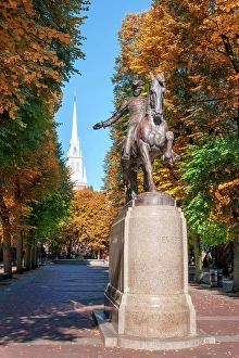 Quaint Prints: Paul Revere Statue, Freedom Trail