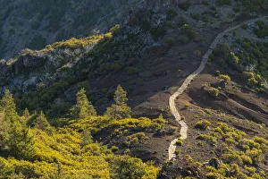Achada Do Teixeira Gallery: Paved track from Pico Ruivo. Achada do Teixeira, Santana municipality, Madeira Island