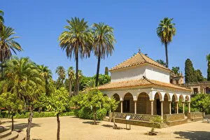 Images Dated 12th June 2018: Pavilion of Carlos V, Gardens of the Real Alcazar, UNESCO World Heritage Site, Sevilla
