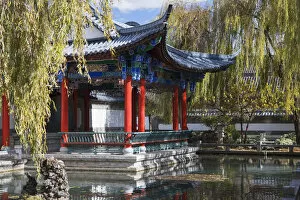 Pavilion in Mu Family Mansion, Lijiang (UNESCO World Heritage Site), Yunnan, China