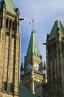 Images Dated 19th March 2008: Peace Tower and Clock, Parliament Hill, Ottawa, Ontario, Canada