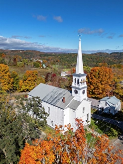 White Church Prints: Peacham Congregational Church, Peacham, Vermont, USA