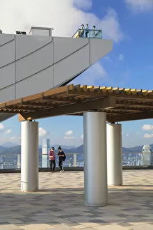 Images Dated 1st July 2020: Peak Tower from Peak Galleria rooftop, Hong Kong