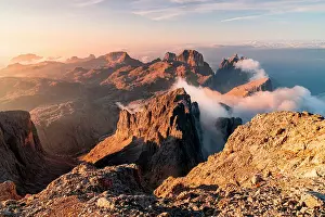 Alpinism Prints: The peaks of Pale di San Martino group from Cimon della Pala peak