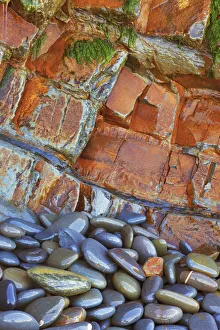 Pebble Prints: Pebbles at Sandymouth Bay - United Kingdom, England, Devon, Bude, Sandymouth Bay