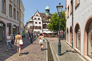 Street Cafe Prints: Pedestrian area near the town hall