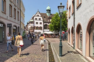 Images Dated 27th October 2021: Pedestrian area near the town hall, Freiburg im Breisgau, Black Forest, Baden-Wurttemberg, Germany