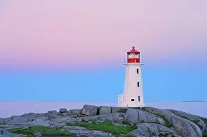 Marine Prints: Peggy's Cove Lighthouse at dawn Peggy's Cove Nova Scotia, Canada
