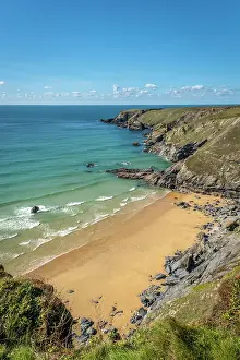 Cornish Prints: Pentire Steps Beach, Cornwall, England, UK