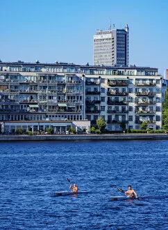 Images Dated 1st February 2022: People kayaking in Marieberg, Stockholm, Stockholm County, Sweden