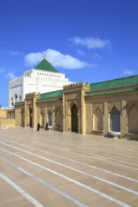 Moslem Gallery: People Taking A Photograph, Mausoleum of Mohammed V, Rabat, Morocco, North Africa