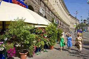People walking, Khreshchatyk Street, Kiev, Ukraine