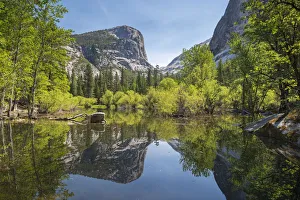 Mirror Lake Prints: Perfect reflections at Mirror Lake, Yosemite National Park, California, USA. Spring