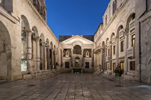 Dalmatian Prints: The peristyle of the Palace of Diocletian, Split, Dalmatia, Croatia