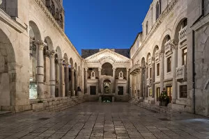 The peristyle of the Palace of Diocletian, Split, Dalmatia, Croatia