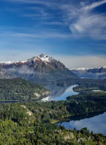 Rio Negro Prints: Perito Moreno Lake and El Trebol Lagoon seen from Cerro Campanario, Nahuel Huapi