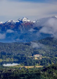 Argentinean Prints: Perito Moreno Lake and Llao Llao Hotel seen from Cerro Campanario, Nahuel Huapi National