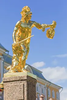 Ivan Vdovin Prints: Perseus and the head of Medusa, sculptures and fountains of Grand Cascade, Peterhof