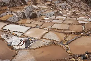 Sacred Valley Prints: Peru, The ancient saltpans of Salinas near Maras have been an important source of salt since pre-Inca