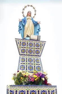 Images Dated 8th July 2014: Peru, Lima, Santuario Virgen Del Morro Solar, Statue Of The Virgin Mary, Shrine, Morro