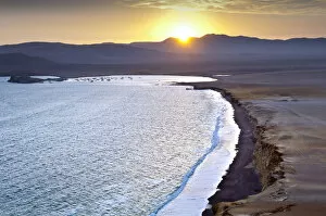 Peru, Paracas National Reserve, Lagunillas Bay, Sunset, Pacific Ocean, SubTropical