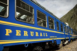 Rail Prints: Perurail train waiting at platform, Ollantaytambo, Sacred Valley, Peru