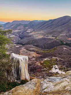 Formation Prints: Petrified Waterfall at dusk, elevated view