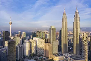 Images Dated 27th March 2020: Petronas Towers and KL Tower, KLCC, Kuala Lumpur, Malaysia