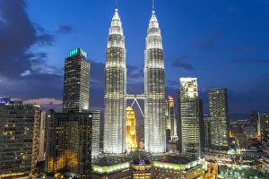Images Dated 1st June 2015: Petronas Towers & KLCC, Kuala Lumpur, Malaysia