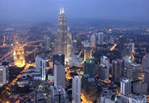 Petronas Twin Towers from KL Tower, Kuala Lumpur, Malaysia