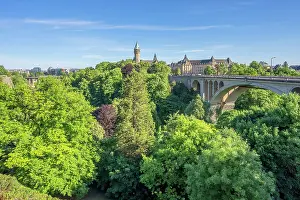 Luxembourg Prints: Petrusse Valley and Pont Adolphe, Luxembourg