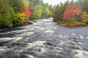 Natural Arch Prints: Pettawawa River with autumn foliage, Algonquin Provincial Park, Ontario, Canada