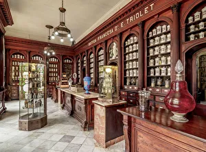 Display Prints: Pharmaceutical Museum, interior, Matanzas, Matanzas Province, Cuba