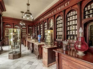 Colonial Gallery: Pharmaceutical Museum, interior, Matanzas, Matanzas Province, Cuba