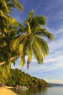 Beach Resort Prints: Philippines, Palawan, Port Barton, Albaguen Island